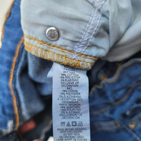 Place Boys Adjustable Waist Stretch Straight Denim Blue Jeans 30x26 Sz 14 - Picture 4 of 10